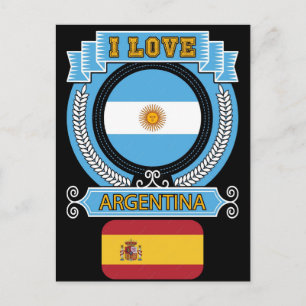 Carte Postale Argentin Espagnol Moitié Espagne Argentine Espana