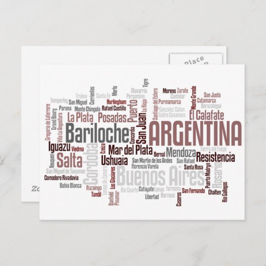 Carte postale ARGENTINA (Devant / Derrière)