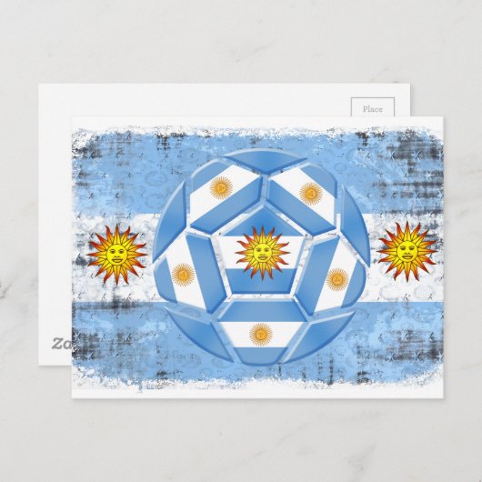 Carte Postale Argentina flag (Devant / Derrière)