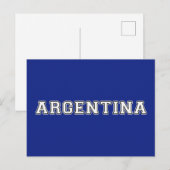 Carte Postale Argentine (Devant / Derrière)