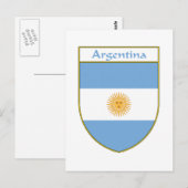 Carte Postale Argentine - Bouclier (Devant / Derrière)