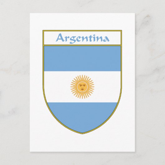 Carte Postale Argentine - Bouclier (Devant)