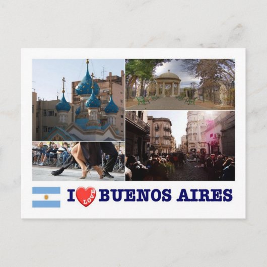 Carte Postale Argentine - Buenos Aires - J'aime - (Devant)