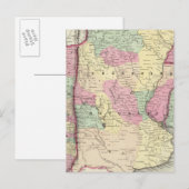 Carte Postale Argentine, Chili, Uruguay et Paraguay (Devant / Derrière)