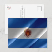 Carte Postale Argentine - Drapeau - (Devant / Derrière)