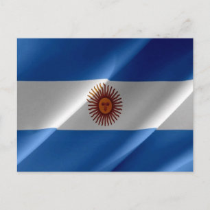 Carte Postale Argentine - Drapeau -