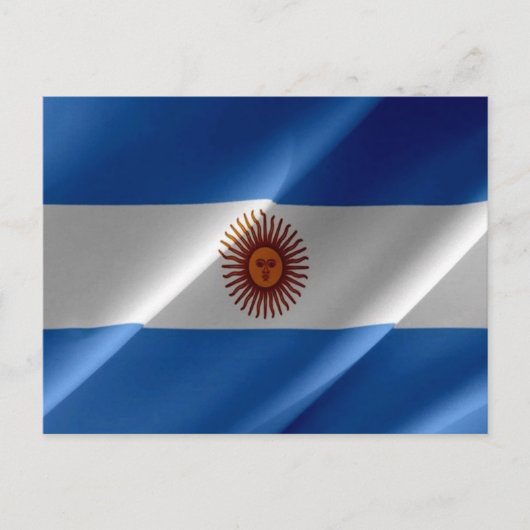 Carte Postale Argentine - Drapeau - (Devant)