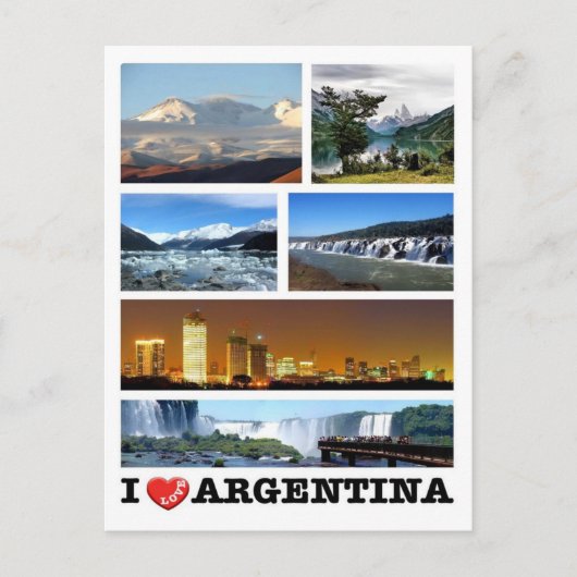 Carte Postale Argentine - I Love - (Devant)