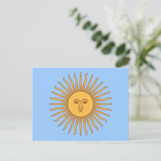 Carte Postale Argentine Sol de Mayo (Debout devant)