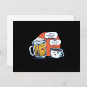 Carte Postale Argument de bière et de café (Devant / Derrière)