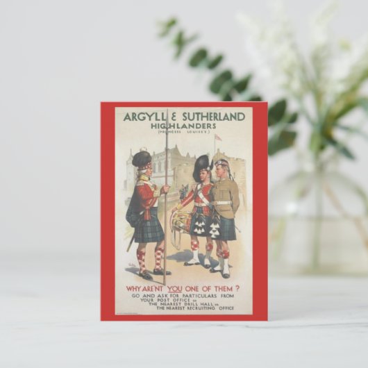 Carte Postale Argyll et Sutherland Highlanders (Debout devant)