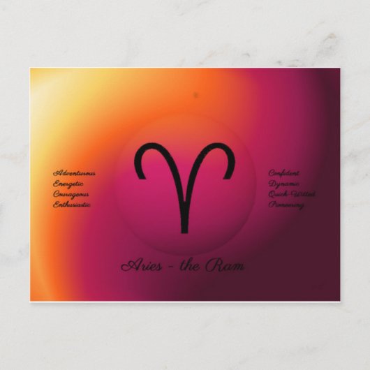 Carte postale Aries (Devant)