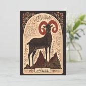 Carte postale - Aries Celestial Zodiac Art (Debout devant)