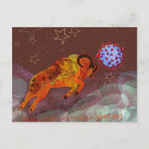 Carte Postale Aries combat le virus de front