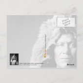 Carte Postale Arikara Indian, Bear's Belly, portant peau d'ours (Dos)