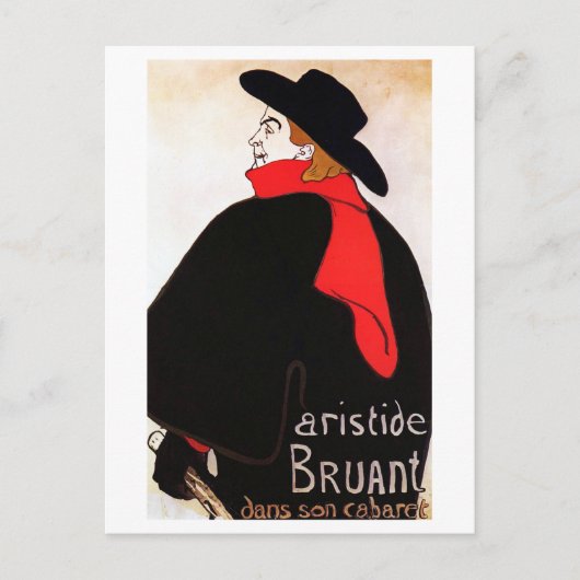 Carte Postale Aristide Bruant dans son Cabaret (Devant)
