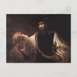 Carte Postale Aristote avec un buste d'Homère