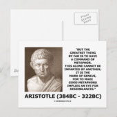 Carte Postale Aristote Commande De Métaphore Marque De Citation  (Devant / Derrière)