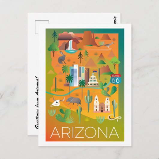 Carte postale Arizona (Devant / Derrière)