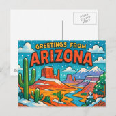 Carte postale ARIZONA (Devant / Derrière)