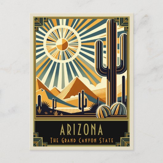 Carte Postale Arizona | Art déco (Devant)