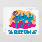 Carte Postale Arizona bleu désert (Devant / Derrière)