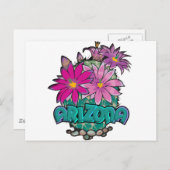 Carte Postale Arizona Cactus Blooms (Devant / Derrière)