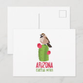 Carte Postale Arizona Cactus Wren (Devant / Derrière)