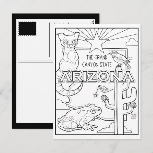 Carte Postale arizona colorie mon collage