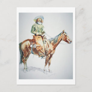 Carte Postale Arizona Cowboy, 1901 (crayon sur papier)