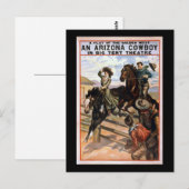 Carte Postale Arizona Cowboy dans Big Tent Theatre (Devant / Derrière)