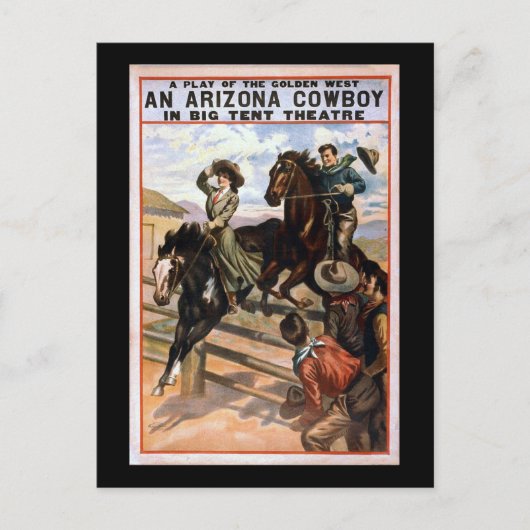 Carte Postale Arizona Cowboy dans Big Tent Theatre (Devant)