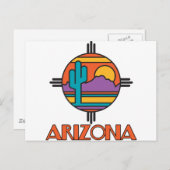 Carte Postale Arizona Desert Mandala (Devant / Derrière)