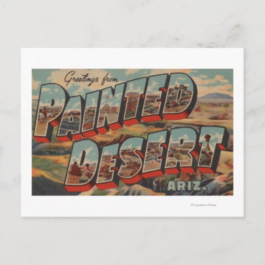 Carte Postale Arizona - Désert Peint - Grandes Scènes Lettre (Devant)