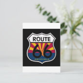 Carte Postale Arizona Drapeau Route 66 Bouclier (Debout devant)