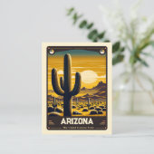 Carte Postale Arizona | Esprit patriotique Vintage (Debout devant)