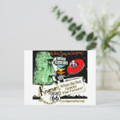 Carte Postale Arizona Fun-Time 1950 style Alien UFO Route 66 (Debout devant)