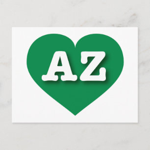 Carte Postale Arizona Green Heart - J'aime AZ