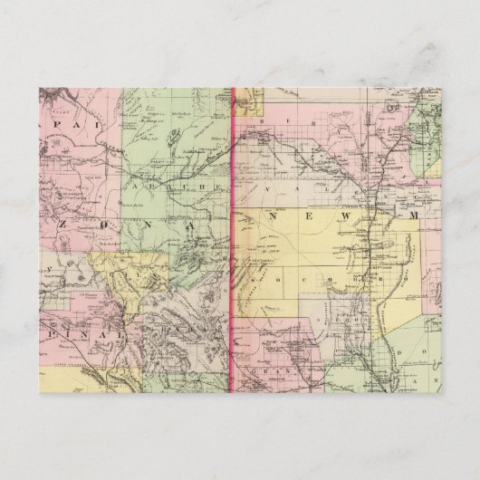 Carte Postale Arizona, Nouveau-Mexique (Devant)