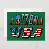 Carte Postale Arizona Picture et USA Flag Text (Devant / Derrière)