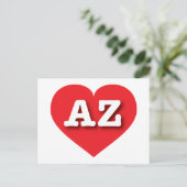 Carte Postale Arizona Red Heart - J'aime AZ (Debout devant)