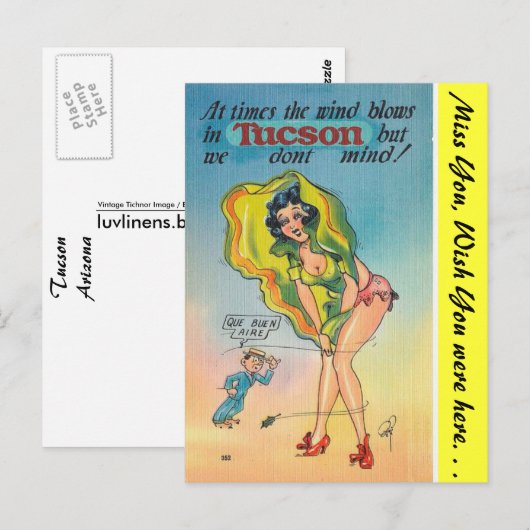 Carte Postale Arizona, Tucson (Devant / Derrière)