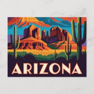 Carte Postale Arizona USA Désert de Sonora et voyage aux rochers