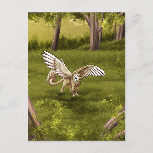 Carte Postale Arkaen - Barn Owl Griffin (Devant)