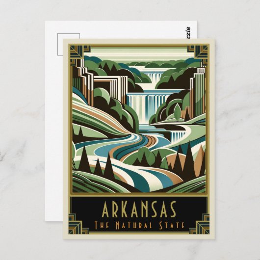 Carte Postale Arkansas | Art déco (Devant / Derrière)