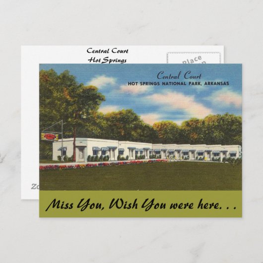 Carte Postale Arkansas, Cour centrale (Devant / Derrière)