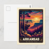 Carte Postale Arkansas | Esprit patriotique Vintage (Devant / Derrière)