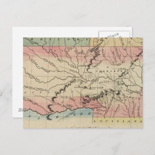 Carte Postale Arkansas et Oklahoma (Devant / Derrière)