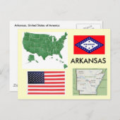 Carte Postale Arkansas, États-Unis (Devant / Derrière)