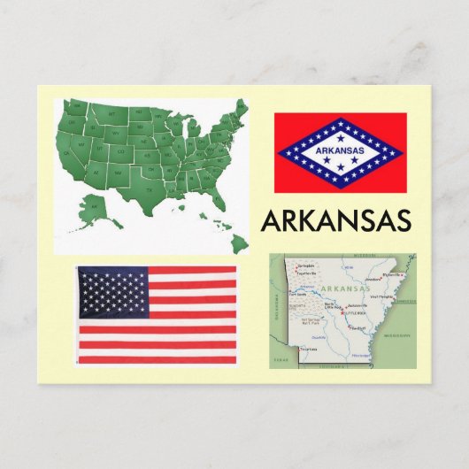 Carte Postale Arkansas, États-Unis (Devant)